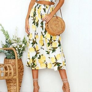 NWOT Lemon maxi skirt